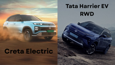 Tata Harrier EV RWD vs Hyundai Creta EV: Price, variants, specifications compared